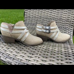 Ariat ankle boots with buckle.